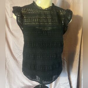 Lucy Paris Black Lace Blouse